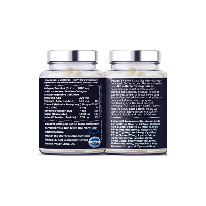 Advanced Skin, Hair, Nails, Bones Complex. Marine Collagen from Wild