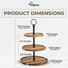 Perco 3 Tier Acacia Wood Cupcake Stand – Rustic Dessert