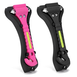 Window Breaker Tool, 2-in-1 Emergency Escape Tool with Seatbelt Cutter, Car Safety Hammer for Family Rescue and Traffic Accident Emergency Escape 2 Pack