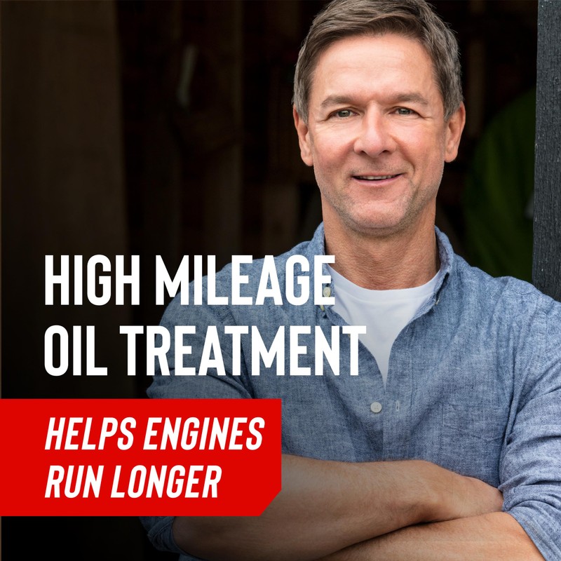 STP High Mileage Oil Treatment + Stop Leak Engine Oil