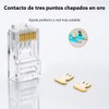 GamePoint 100 Conectores Rj45,Conectores Rj45, Para Cable Ethernet, Cat 5e,