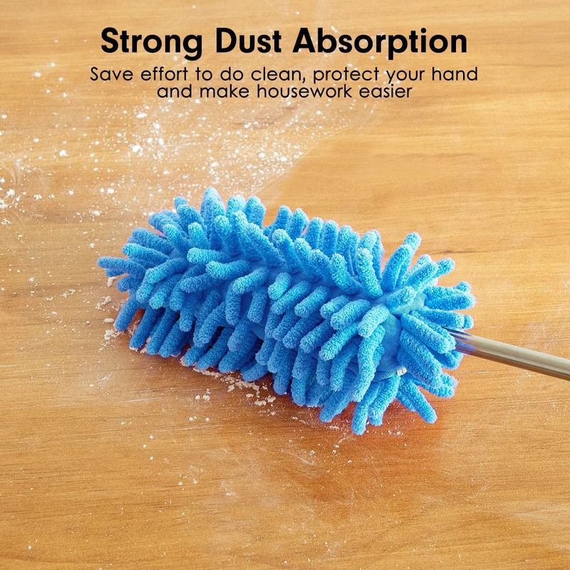 Microfiber Duster for Cleaning, Tukuos Hand Washable Dusters with 2pcs