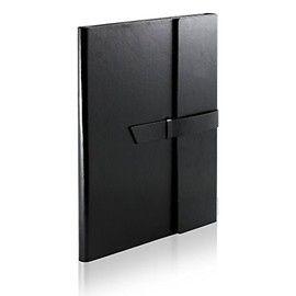 Gallaway Leather Padfolio Portfolio Folder - Perfect for your Interviews, Resumes, Presentations and Meetings and it fits Letter, Legal, A4 Notebooks and Notepads (Black)