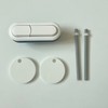 WinZo Toilet Oval Dual Flush Button with Toilet Seat Bolts