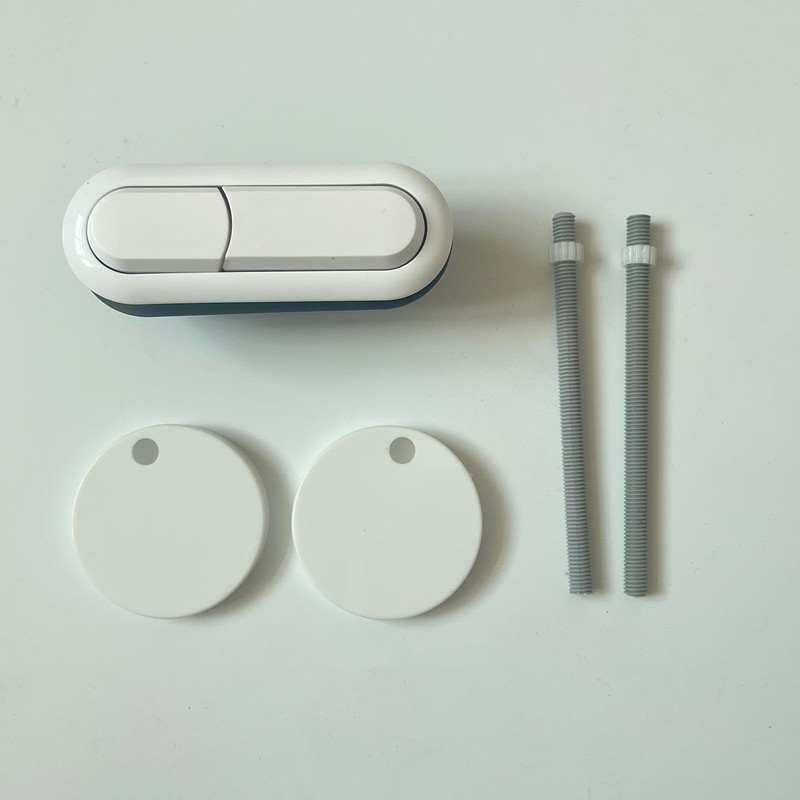 WinZo Toilet Oval Dual Flush Button with Toilet Seat Bolts