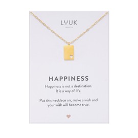 LUUK LIFESTYLE Filigree necklace with intertwined rings pendant, gift for girlfriend, jewelry for women, waterproof chain made of stainless steel, gold