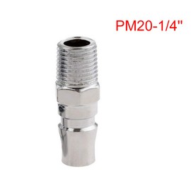 SUPERTOOL Male Pipe Connector PM20-1/4" BSP Air Hose Fitting C-Type Quick Release Airline Connectors Hose Tail (2PCS)