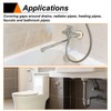 HARFINGTON 2pcs Wall Split Flange 26.5mm/1" Self-Adhesive Plumbing Cover Plates