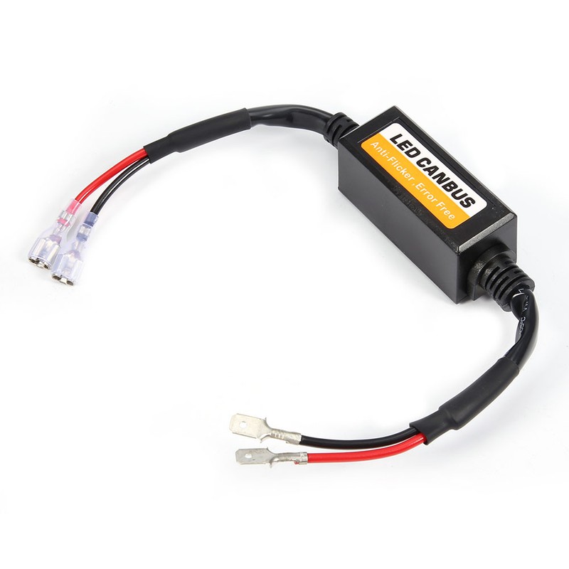 1Pair H1/H3 Canbus LED Headlight Decoder Device Anti Flicker Resistors