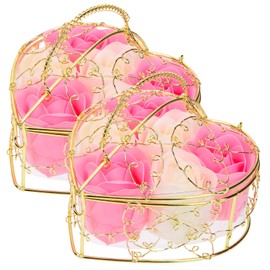 ABOOFAN Rose Soap Lifelike Rose Flower Petals Basket Valentine's Day for Girlfriend Bridal Showers and Home Decor