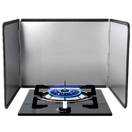 KOBSAINF 3 Sided Splatter Guard,Foldable Stainless Steel Oil Splatter Screens for Frying,Oil Splash Insulation Board,Nonstick Oil Splatter Guard Stove Heat Insulation Board for Cooking