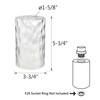 Aspen Creative 23527-63-1, Clear Hammered Glass Shade For Lighting Fixture/Vanity