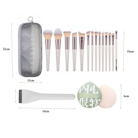 QZLSAYSL Make-up-Pinsel, Make-up-Pinsel, 18-teiliges Make-up-Pinsel-Set, professionell, für Gesicht und Augen mit Tasche
