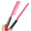Gatuida 2Pcs Shaped Plastic Hair Straightening Comb Durable Hairdressing Tool