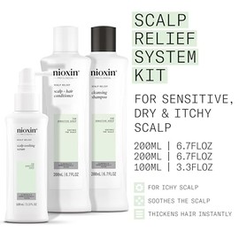 Nioxin Scalp Relief System Kit for Sensitive, Dry & Itchy Scalp, Paraben & Sulfate Free