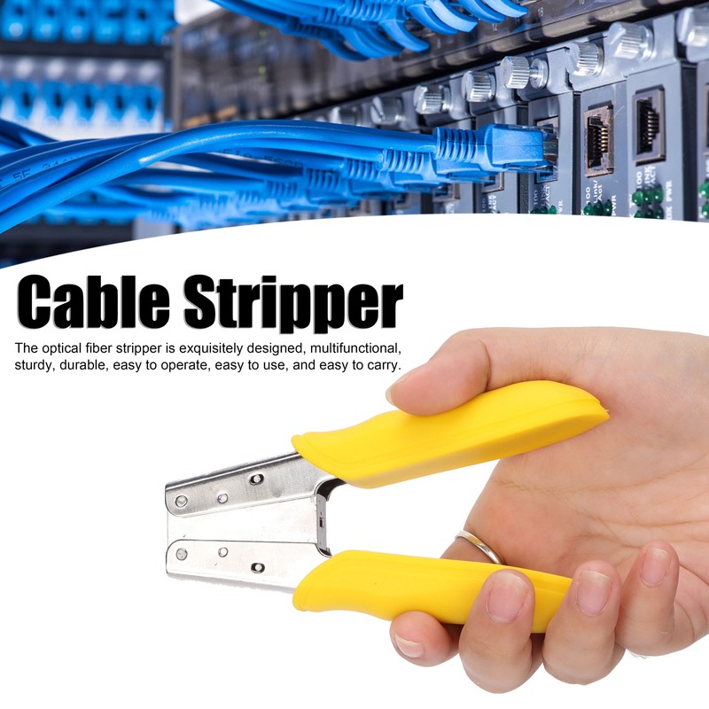 Optical Fiber Stripper Stainless Steel Multifunctional Ergonomic Wire Stripping Pliers3.1x2.0
