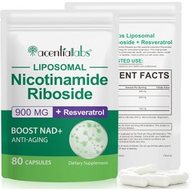 NAD+ 900 mg Supplement – Resveratrol Boost for Healthy Aging & Immune Support – 80 Softgels