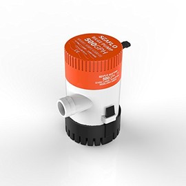 LIGHTEU®, Seaflo DC 12V 500GPH Non-Automatic Bilgenpumpe Tauchwasserpumpe für Marineboote Yacht Wohnwagen Outdoor Garten SFBP1-G500-01