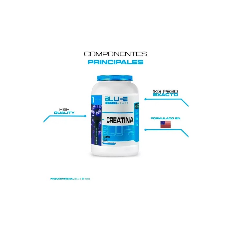 Creatina Blu-e Monohidratada 1k 200 Servicios Varios Sabores
