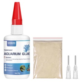 Ganbaro Aquarium Glue 1.7 oz Clear Super Reef Glue Waterproof Aquarium Safe Glue for Plants, Rocks, Mosses, Coral, Stone, Wood, Freshwater and Saltwater-Beautify, Water Landscape 50 g
