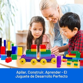 Dimple Bloques de Construcción para Niños Pequeños (300 Piezas) Juguetes de Apilamiento y Juegos de Rompecabezas para Aprendizaje y Diversión STEM, Ju