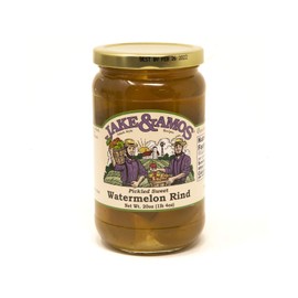 Jake & Amos Pickled Sweet Watermelon Rind- 2/20 oz. Jars