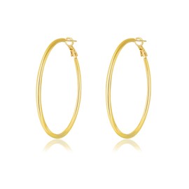 Surrounded Forest Thin Hoop Earrings for Women Big Gold Hoops Gold Plated Hoop Earrings