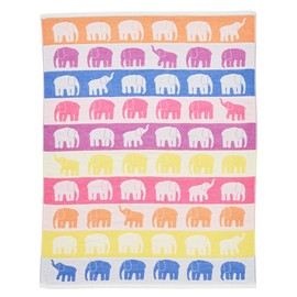 Nishikawa Baby Gauze Blanket, Made in Japan, Imabari, 100% Cotton, Napping, Nursery School, FI3652, Finlayson Elephanti, 7795 Multi [970]