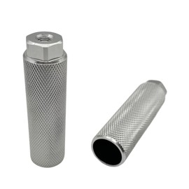 YMWALK Set of 2 Aluminium Bike Pedals for BMX/MTB & Mountain Bikes, Non-Slip & Heavy Duty Sport Tricks 3/8 Inch Axle Stunt Pedals with Foot Pegs (Silver)