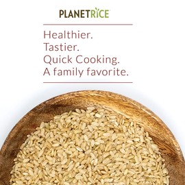 Planet Rice Bulk Sprouted Brown Rice Bulk - Great for Bulk Rice Cooking - Gaba Rice Gluten-Free, Vegan, Paleo, with 64% more Fiber - Soft and Chewy Texture - 22 Ounce (Pack of 6)