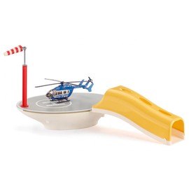 siku 5506, Heliport with Heli Taxi helicopter at a 1:87 scale, Plastic/Metal, Multicolour, Compatible with helicopters at a 1:50 and 1:87 scale, Versatile