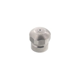 Erie Tools Button Nose 1/8" Drain Cleaning Nozzle 4.0 Orifice 5500 PSI Stainless Steel for Sewer Pipe Water Jetter