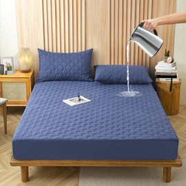 Waterproof Fitted Sheet, Double Waterproof Sheet, Bed Cover, Double Mattress Cover, Soft and Skin-friendly, Anti-Sweat for Pets, Bedwetting Sheet, Elderly, Nursing Use, Waterproof Sheet for Babies,