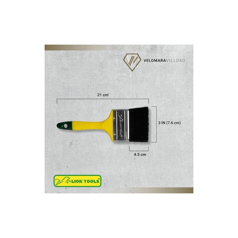 LION TOOLS - Brocha para Pintar Profesional Cerda Natural 3