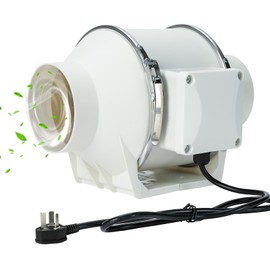 MissHoney 4 Inch Inline Duct Fan Exhaust Fan Ventilation Air Duct 280 CFM Intake Fan Window Vent High Efficiency Air Quiet Copper Motor For Vent Bathroom Ducting Vents Bathroom Grow Tents Hydroponics