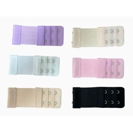 JUNNY Bra Extension Hooks, Adjustable Hooks, Size Up, Undersize Up, Bra Extender, Stretchable, Set of 6, 19