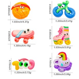 Afagarly Cute Push Pins for Corkboards, Fun Thumb Tacks Push Pins for Wall Pushpins Map Resin Ball Skateboard Bicycle Skate Tacks for Bulletin Boards Office HomeHanging Posters(30PCS)