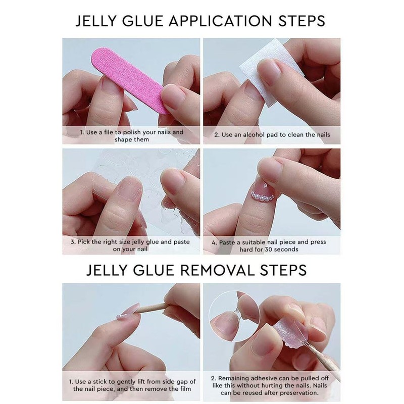 Christmas Glue on Nails - Short Oval Winter False Nails