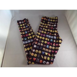 Insanity NWT Insanity Emoji Leggings Groove Been Served Sz M / L Black Multi-Colored