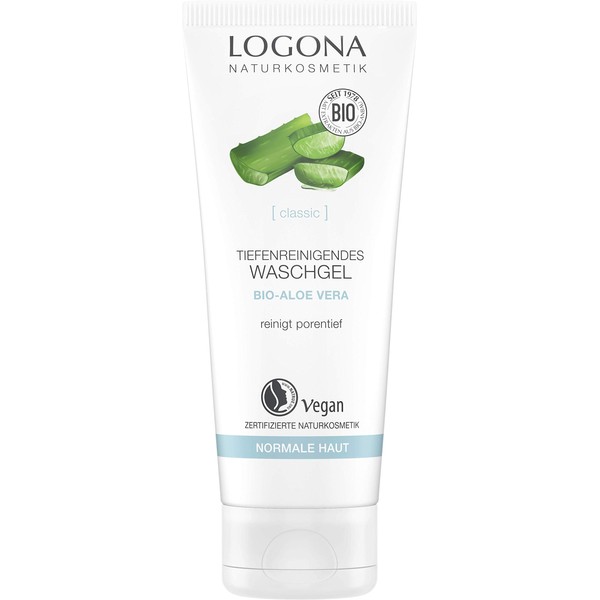 LOGONA Naturkosmetik Revitalising Wash Gel, Cleans Deep Pores and Nourishes