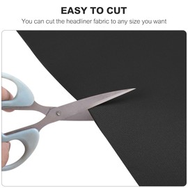 otoez otoez Headliner Fabric Material with 1/8" Foam Backing 60" x 108" Automotive Roof Upholstery Fabric for Car SUV Boat Pickup Truck RV Home Replacement Repair DIY (Black)