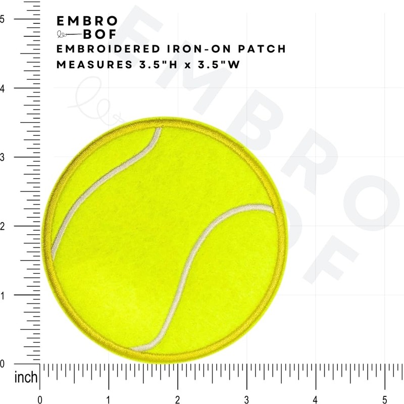 EMBRO BOF Classic Tennis Patch – 3.5 inches, Cool Tennis