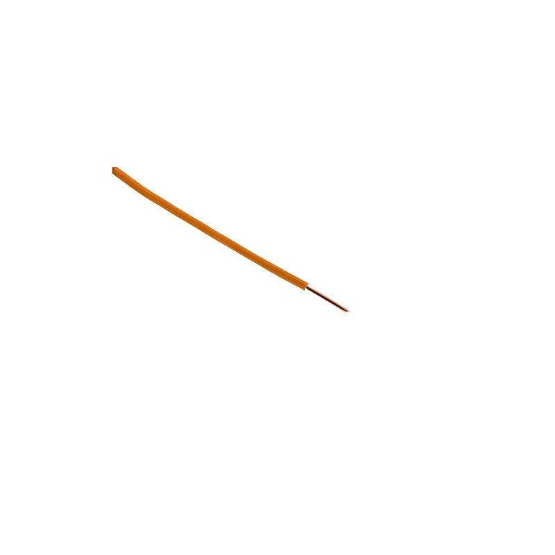 Zenitech - Power supply cable H07V-U 1.5 mm² orange -