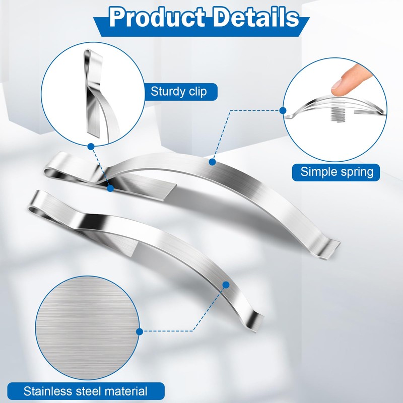 60 Pcs Corner Mount Flat Window Spring Stainless Steel Window