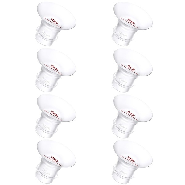 17mm Flange Inserts 8PCS Compatible with Momcozy S12 Pro/S9 Pro/S9/S10/S12/Spectra/Medela/Bellababy/Lansinoh/TSRETE/Willow