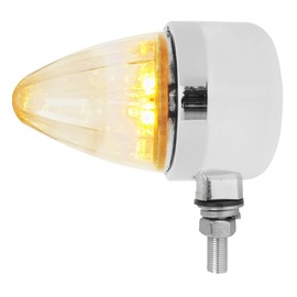 Grand General 81971 Amber/Clear Chrome Die Cast 19 LED Single Faced Pedestal Light