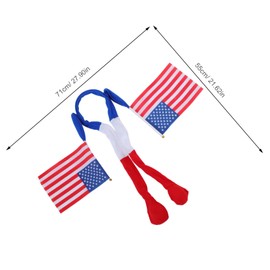 Baluue Lightweight Patriotic Usa Flag Hairband with Handswing for Independence Day Celebrations Comfortable Cloth Headband for July Party and Outdoor Festivities