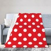 Red White Polka Dot Blanket Soft Lightweight Throw Blankets Cozy