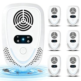 2026 Upgraded Ultrasonic Pest Repeller Indoor Repellent & Mouse Traps for Ant, Roach, Mouse, Bugs, Mosquito, Mice, Spider, Rodent Repellent Ultrasonic Plug in, 4 Mode Switching, 6 Packs