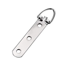 sourcing map D Ring Hanger Set for Picture Hanging Silver Tone 90 mm x 22 mm Pack of 10